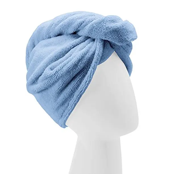 Wholesale Manufacturer Microfiber Hair Towel Wrap Ultra Absorbent Twist Hair Turban Drying Cap Hair Wrap