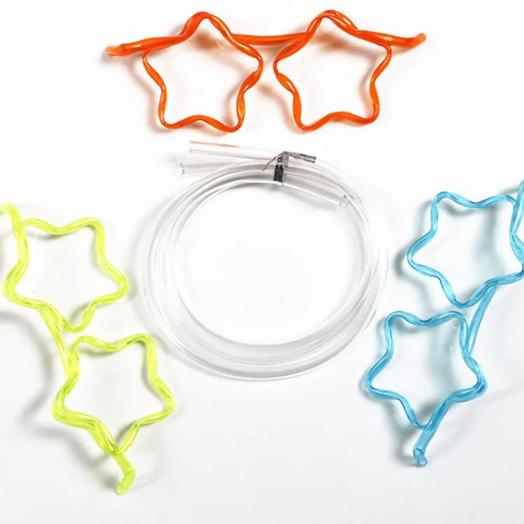 Plastic food grade drinking straws Especial magic colored plastic funny crazy custom word hard curly drinking straw