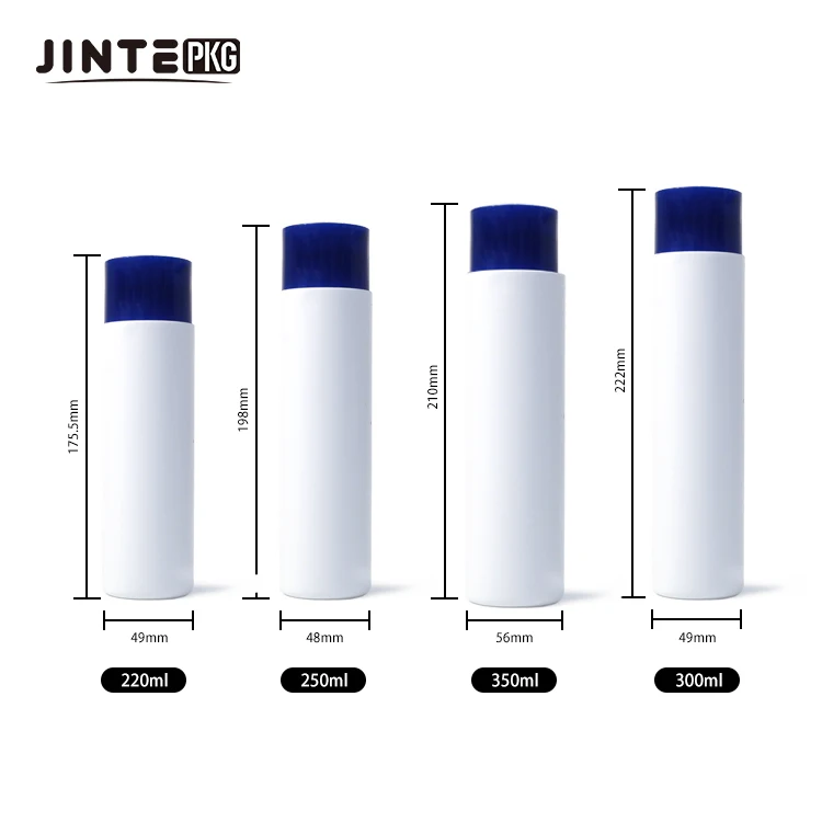 Wholesales 100ml 250ml White HDPE Squeeze Bottle With Wide Mouth Disc Cap For Cosmetic Packaging Shampoo Bottles