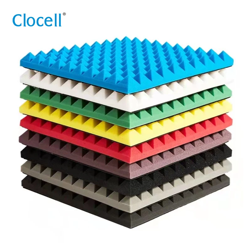 Clocell  30*30*5cm soundproofing sound absorbing proof wall TV studio sound pyramid foam acoustic panels