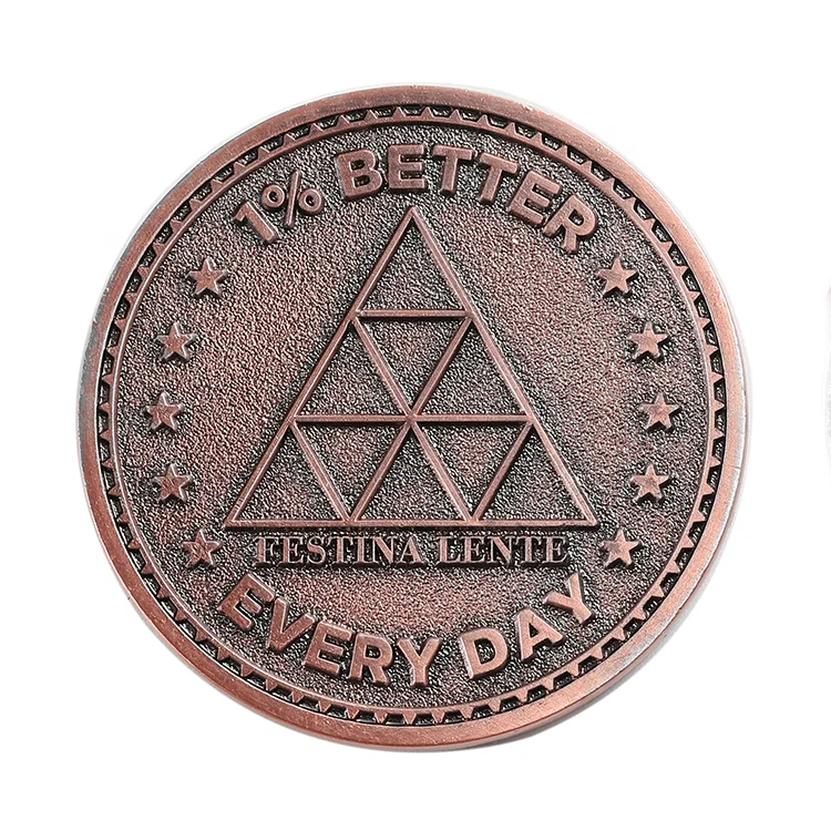 Shaunghua Made 3D Bronze Coin Customize Engraved Double Sided Metal Medal Custom Souvenir coins Antique copper challenge coin