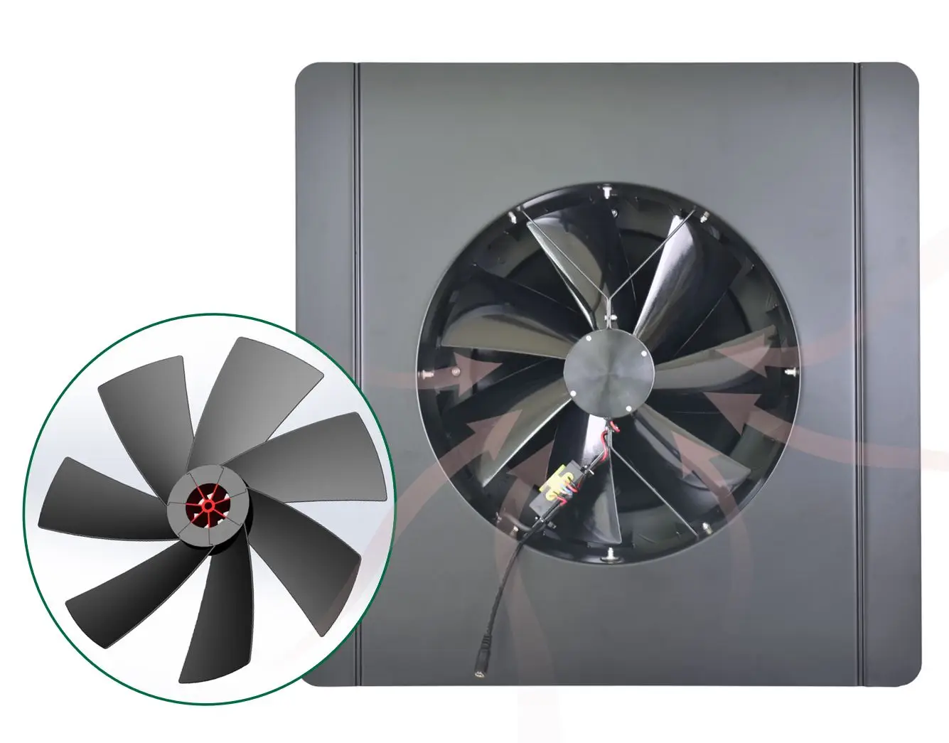 Solar fan with panel 60W, roof ventilation fan home use air cooler exhaust fan
