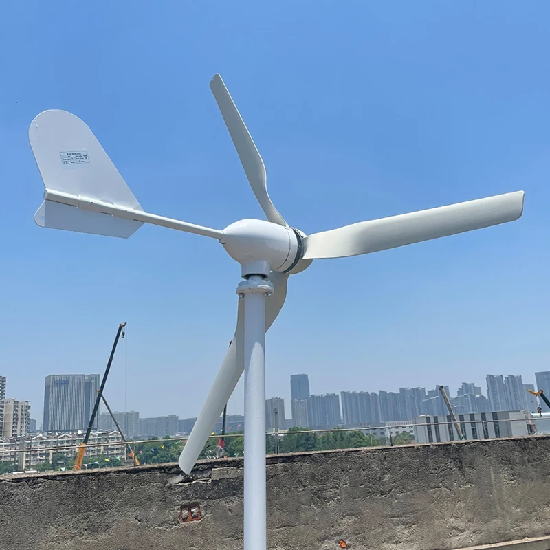 Vertical 600w 24v Wind Turbine System Permanent Magnet Generator Horizontal Axis Wind Turbine Ac HELIOS CE & ISO Nylon Fiber