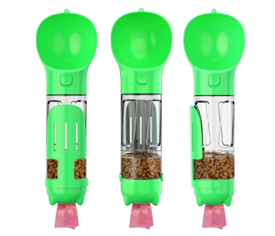 Portable Dog Water Bowl & Feeder with Dispenser Excrement Shovel Bag-Convenient Pet Travel Accessory