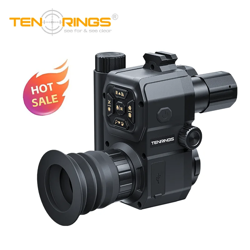 10 колец NV201 LRF 1080P Cmos датчик дальномер прицел ночного видения