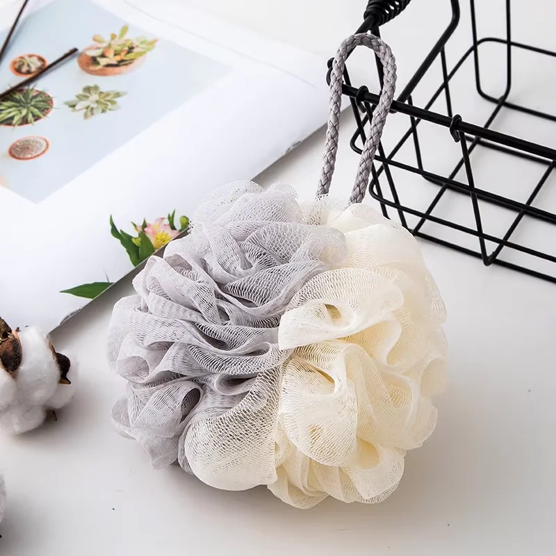 50g Colourful Bathing Loofah Pouf Body Exfoliating Bath Sponge Durable Bath Brushes Loofah Eco Friendly
