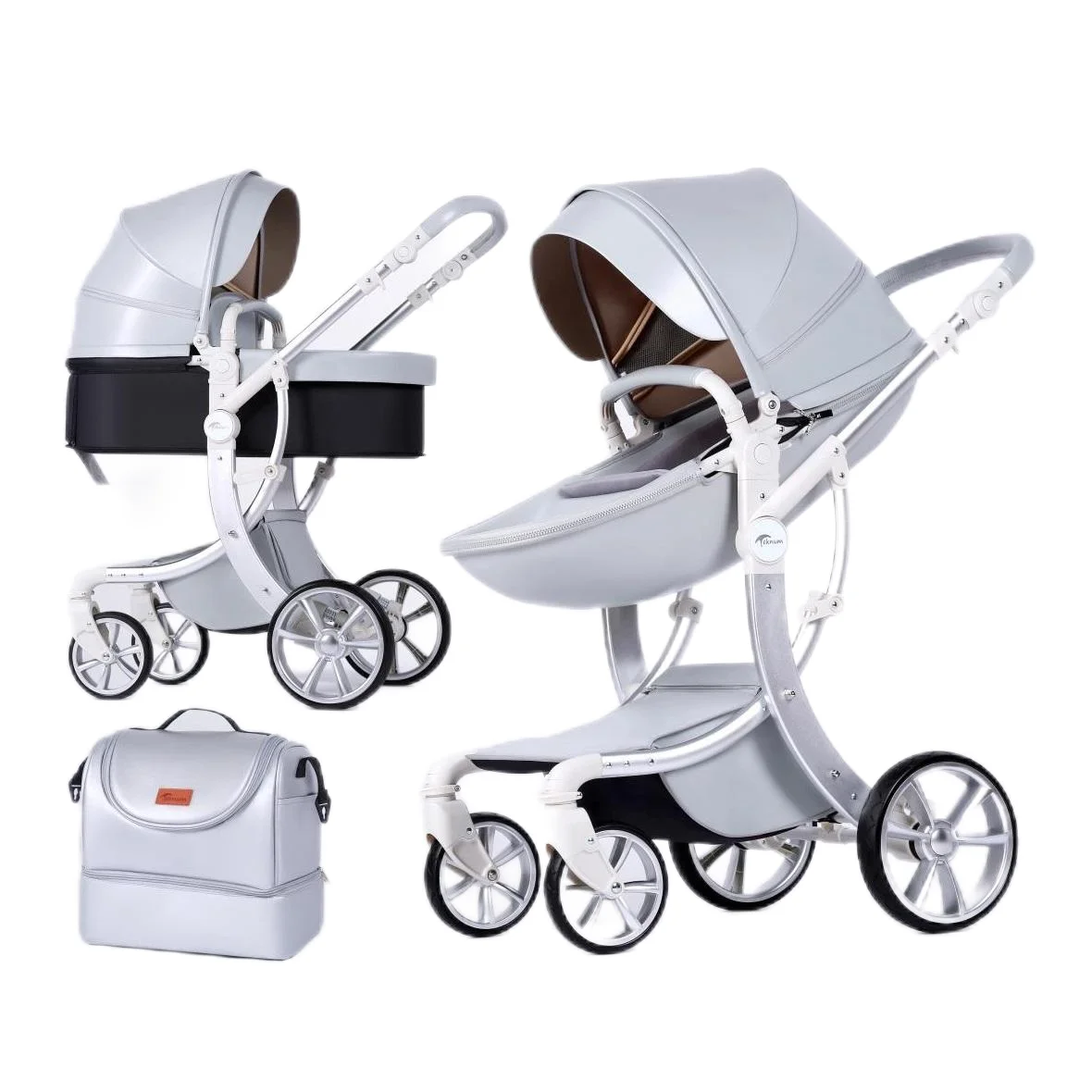 Luxury 0~36 Months Pram for newborn baby High landscape stroller egg shape baby carriage high view 2 in 1 baby pram stroller