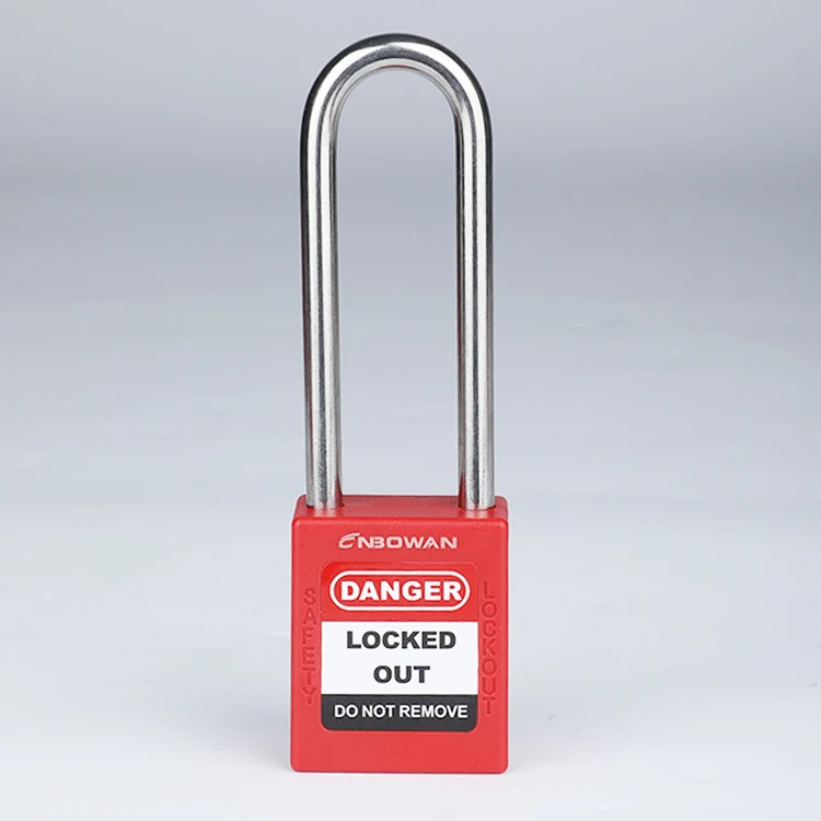 Manufacturer 6*76mm Shackle Safety Security Lock Out Tag Out Stainless Steel Safety Padlock For Loto