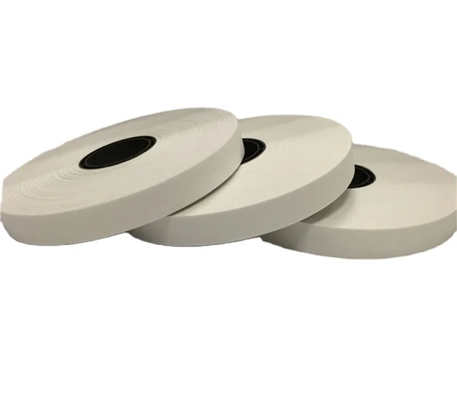 Heat adhesive banding money bundles tape white paper banding tape 20mm money banding tape for bank banknote banding machine