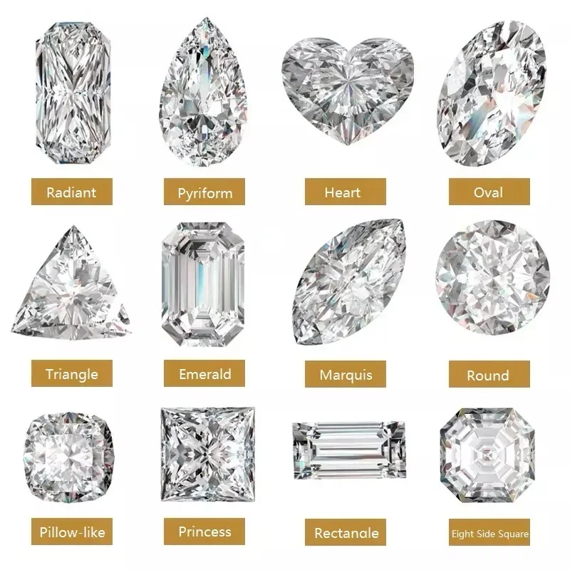 Wholesale D Color Pure White GRA Certified Irregular Oval Emerald Cushion Heart Radiant Pear Assche Cut Loose Moissanite Diamond