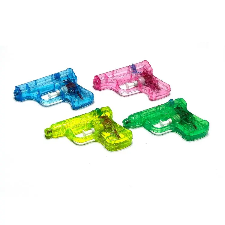 HONGDA small water gun toy transparent plastic spray kids promotional gift summer pistol small squirt custom logo outdoor beach