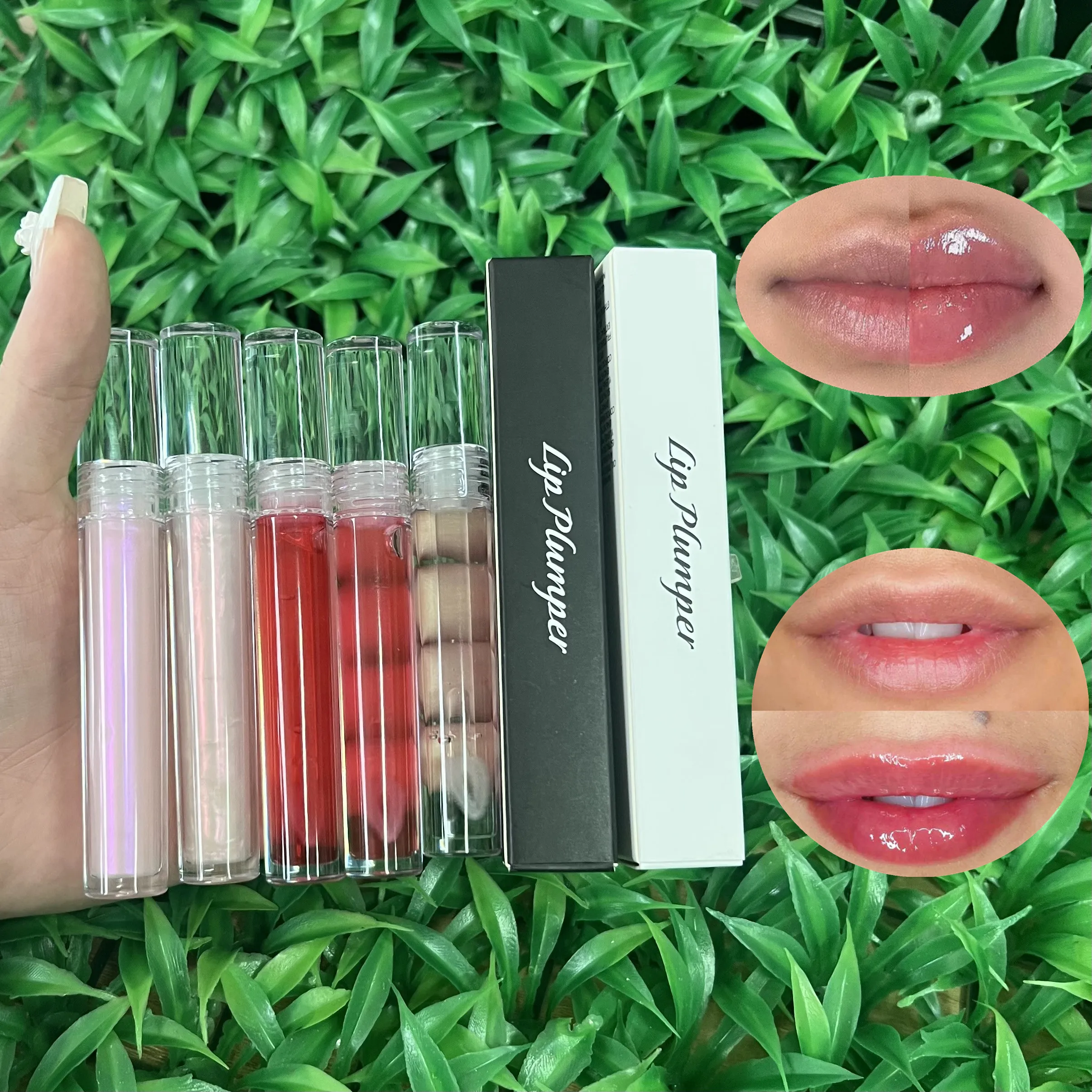 Vendor all clear regular size liquid fruit scent hyaluronic acid long-lasting lip plumper private label sexy lips