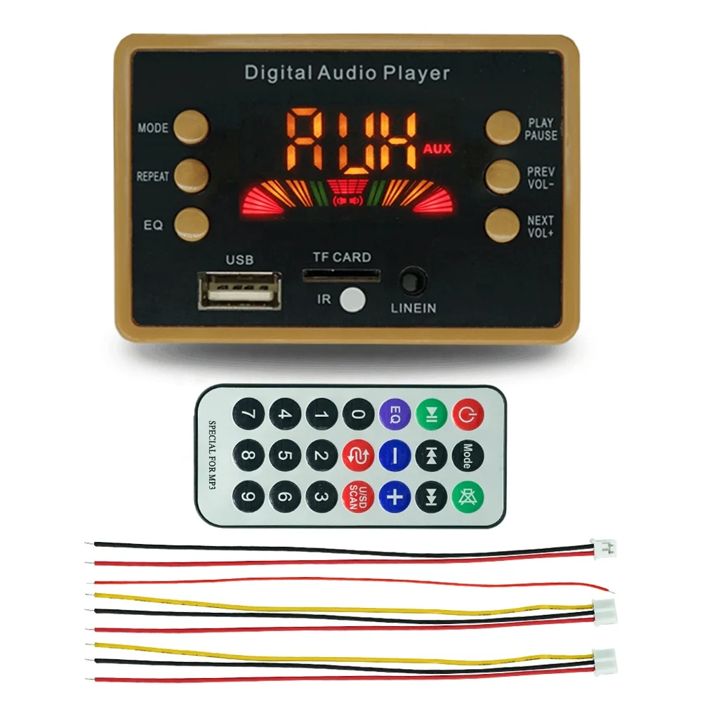 Беспроводной Bluetooth 5,0 USB комплект MP3 декодер плата MP3 плеер модуль 12 В