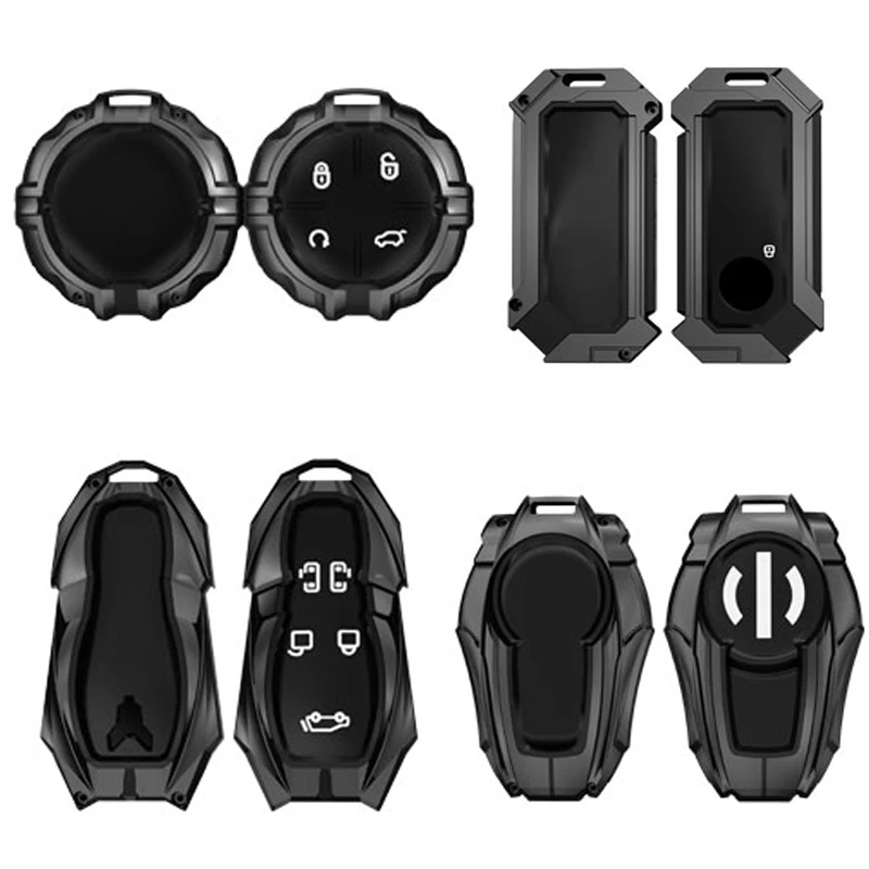 New Metal Leather Car Logo Key Case Cover For Toyota Camry Prius Land Cruiser Prado 150 Crown For Subaru Foreste XV Accessories