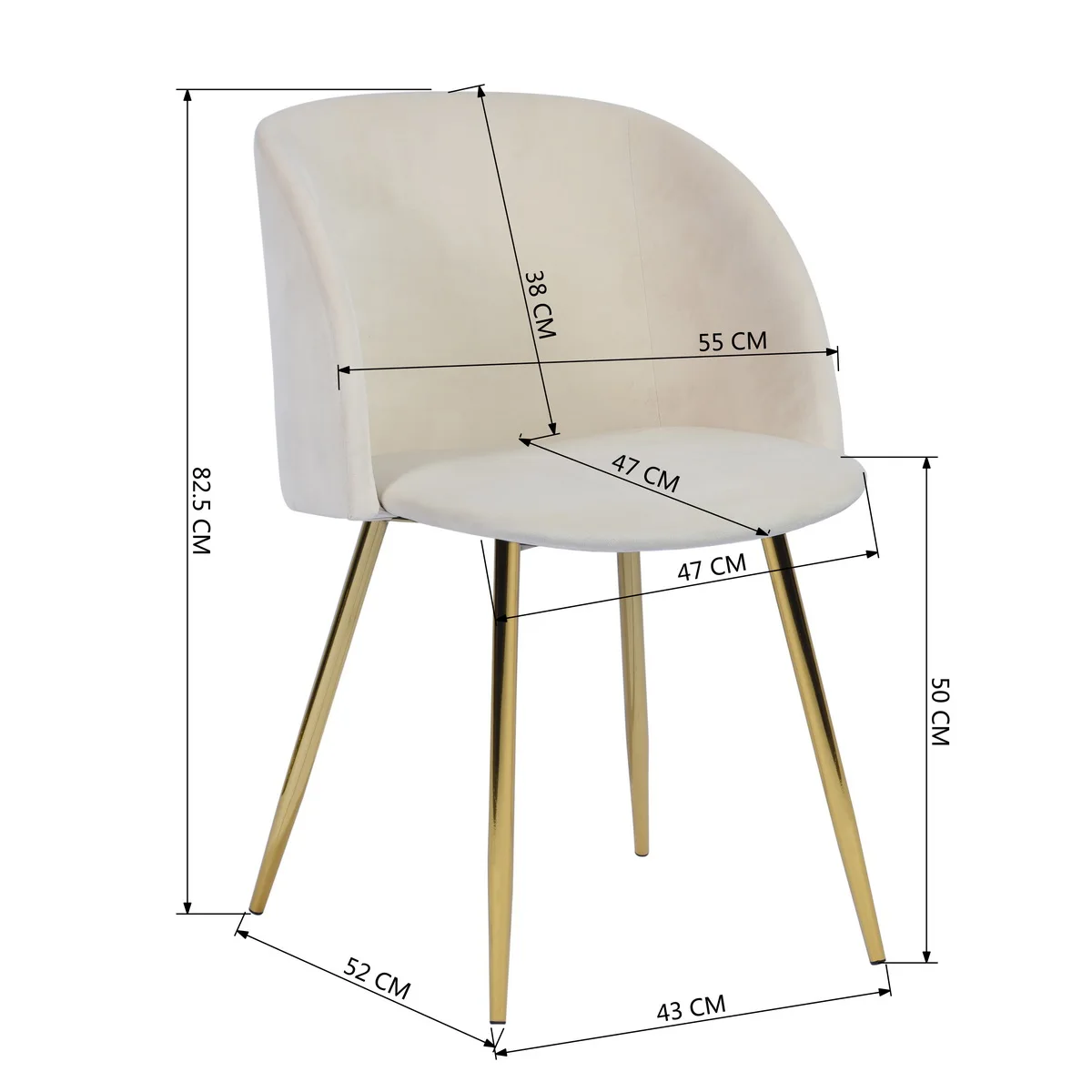 
OEM luxury comfortable soft nordic velvet dining chairs beige modern fabric living room chairs dining with gold legs 