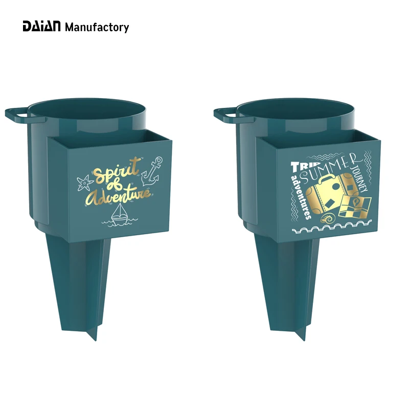 Daian Factory Hot Selling Double Wall Plastic ABS Beach Cup Sand Cup Holder