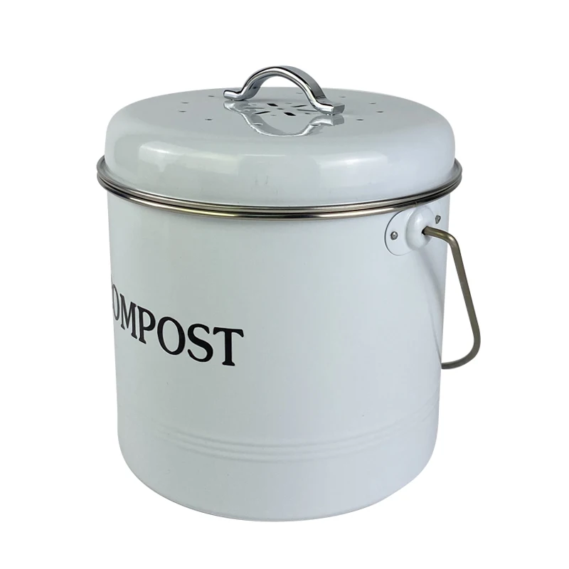 Kitchen Counter Countertop  Food Waste Food Scrap Compost Bin Bucket with Lid