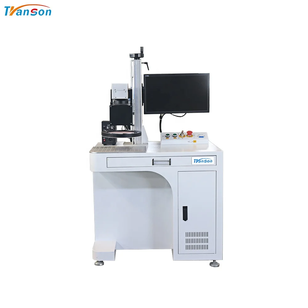 High Quality CCD Vision Automatic Positioning 30w Fiber Laser Marking Machine For Small Parts Batch Marking