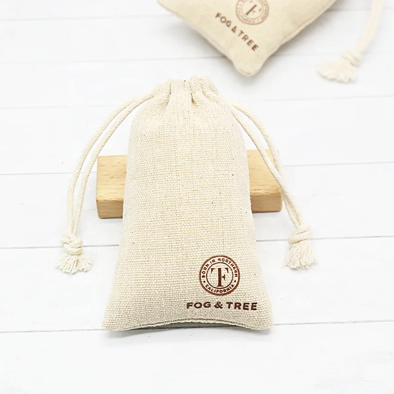 Eco hemp fabric jute pouch burlap bags drawstring custom jewelry bag for gifts