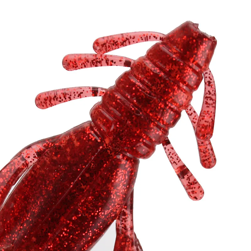 bicolor Soft shrimp with many whiskers lure soft bait Soft prawn Dummy bait 10cm 10g wholesales