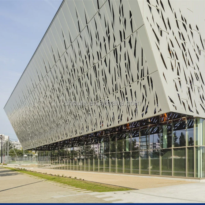 Creative building external customized aluminum 3d wall cladding
