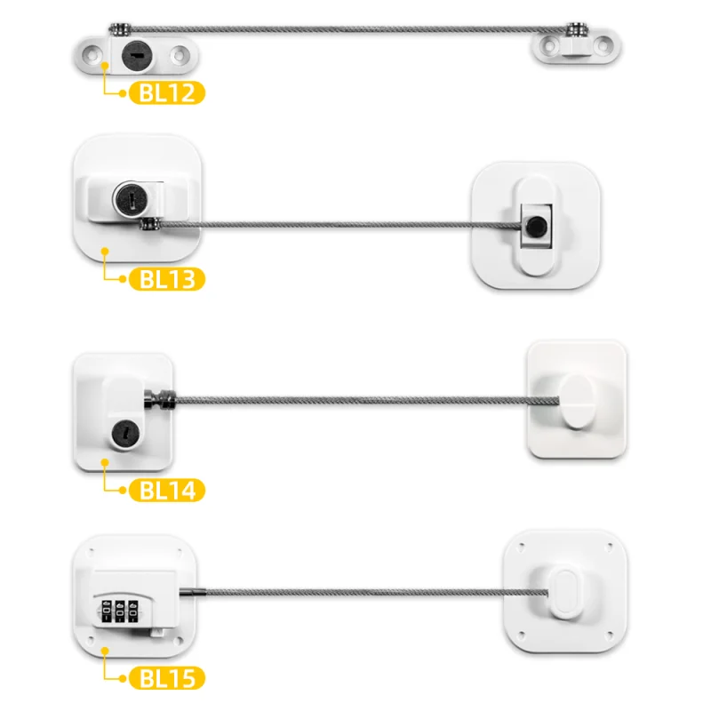 Enhanced Security Refrigerator Lock Sticky Plastic Baby Safety Protector Wire Lock For Securing Various Applications