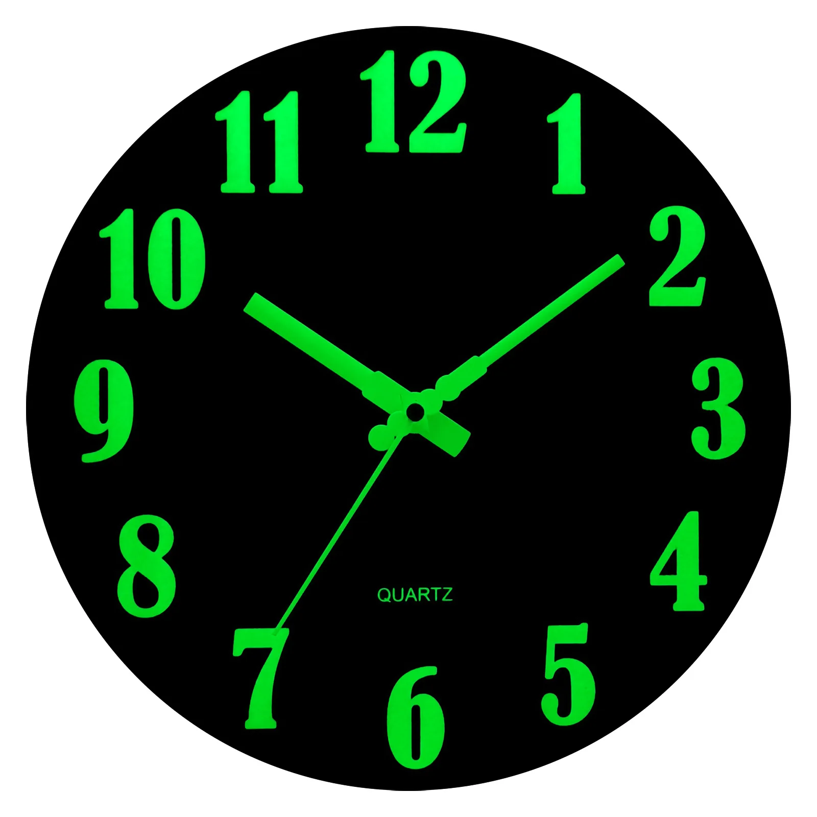 Minimalist Creative Wall Clock Luminous Digital Circular Plastic Clock with Antique Style for Living Room