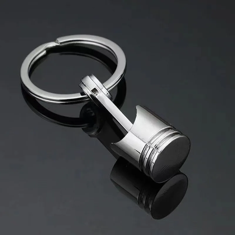 Engine Piston Turbo Car Part Keychain Automotive Car Gift Key Chain Ring