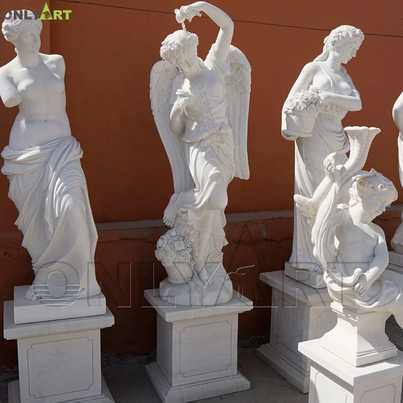 Stock Decor Home Life Size Natural Stone Marble Woman Statue Lady Sculpture