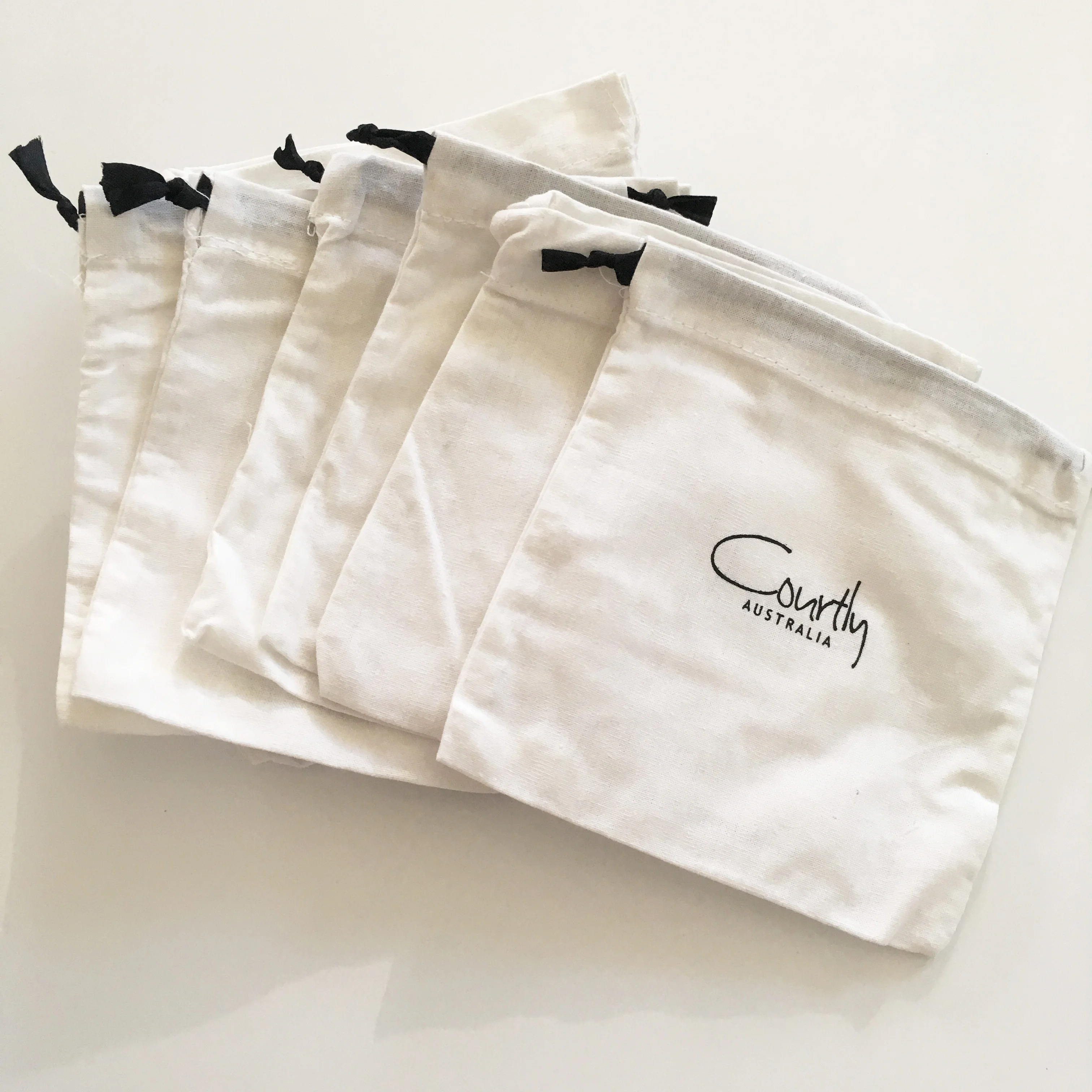 
DRAW STRING BAG - COTTON WITH LOGO & WEBSITE PRINT FOR PACKAGING 