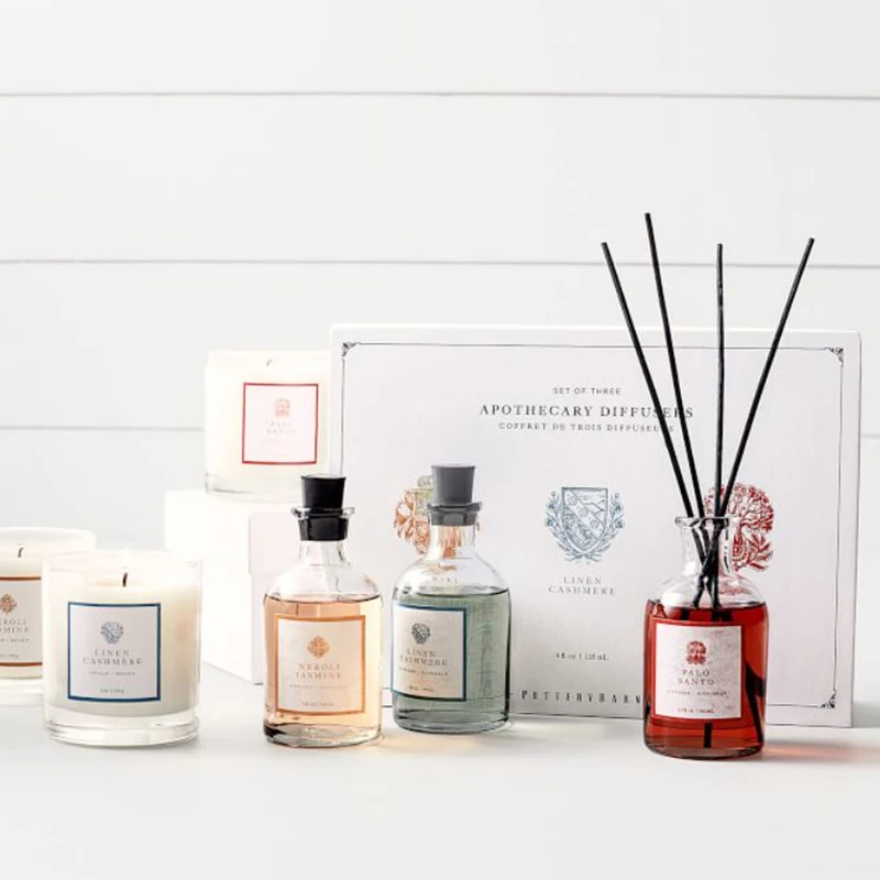 Different color glass bottle fragrance reed diffuser