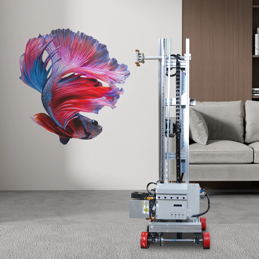Multi-Function Wall And Ground 3000 mm Height Photo Printing Machine 3D Effect Vertical UV Ink  Automatic Wall Printer Painting