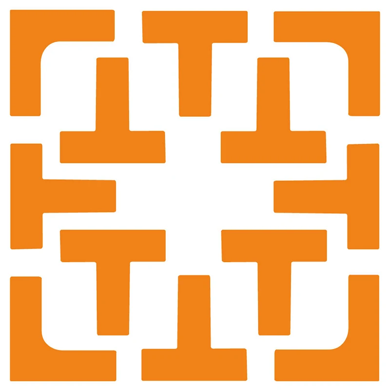 Sports Anti-Slip T and L Shaped Court Lines Marker Kit Pickleball Court Markers for Tennis Badminton Basketball Soccer