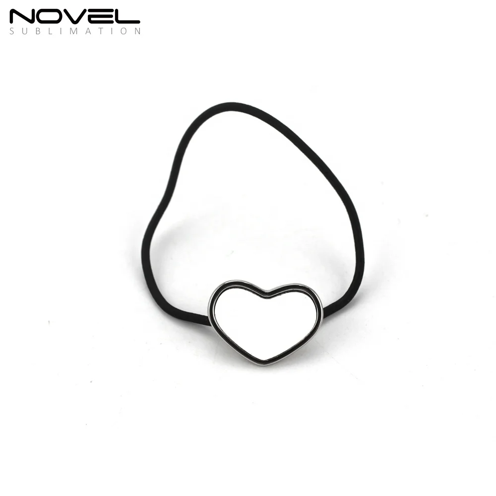 Hot Selling HairBand Sublimation Blank Metal Cute Heart Round Sunflower Shape Hair Band for Women Girls