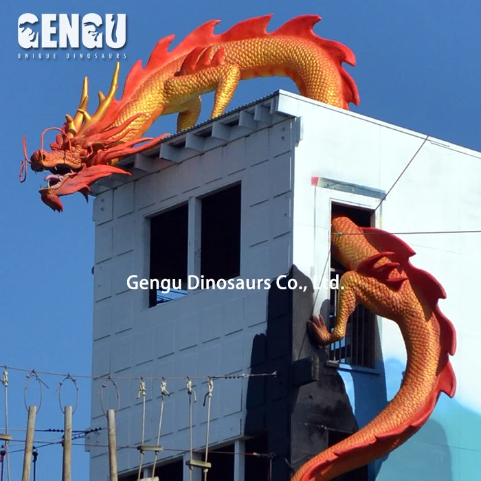 Handmade Waterproof 3D Animatronic Chinese Dragon Head