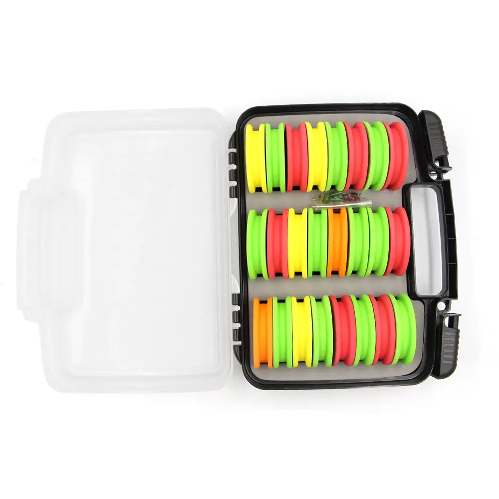 Selco New 1 Set 24pcs Round Foam Winding Board Fishing Line Reel Line winder Box