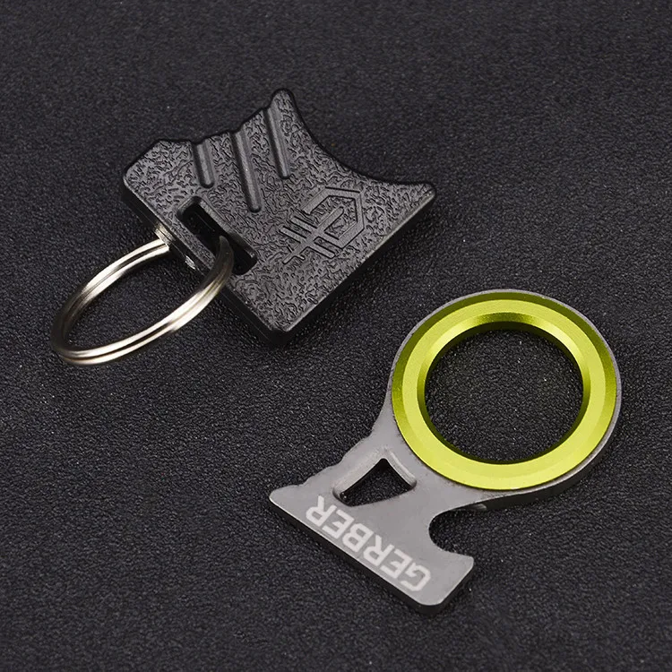 Outdoor Camping Hiking Survival Single Finger Sharp Cut Rope Buckle Keychain Knife EDC Tool