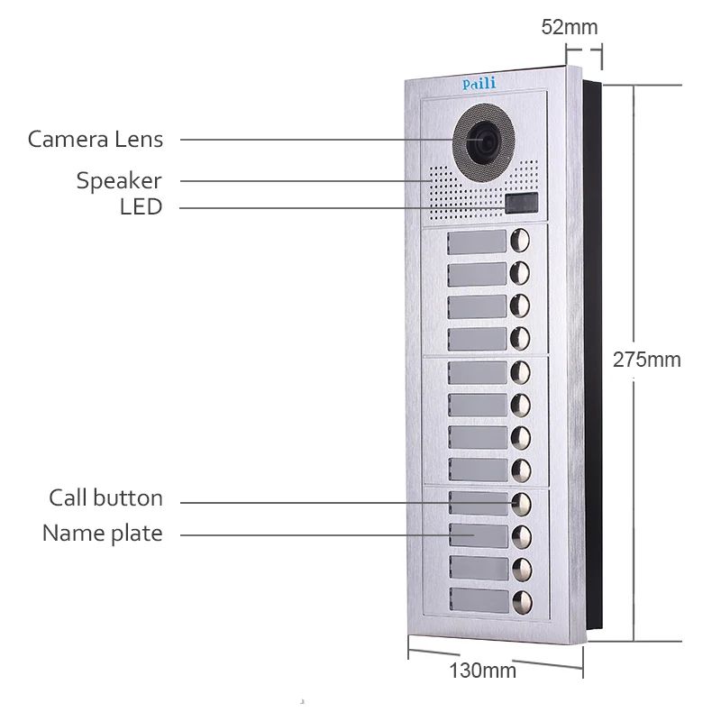 Multi Apartment Video Door Phone Intercom System IP Video Door Phone