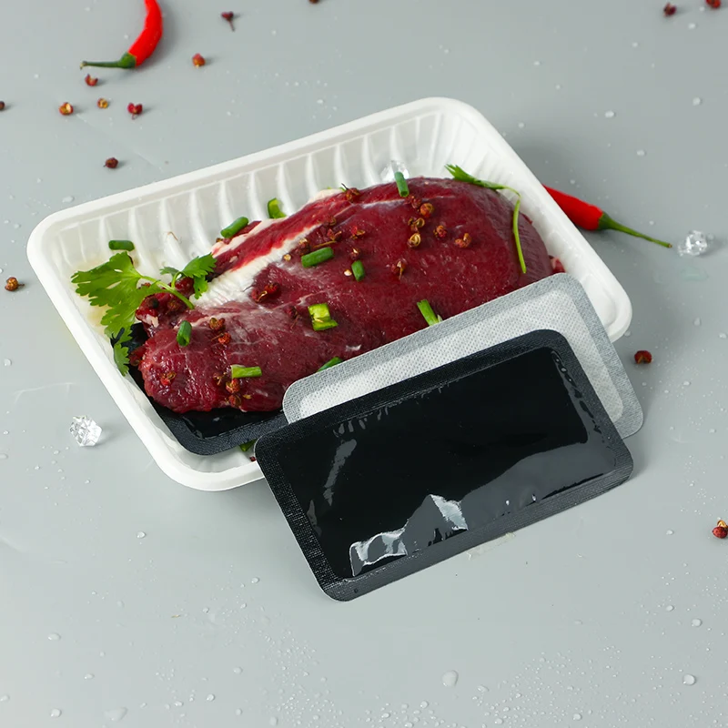 High Absorbency 160x70mm Vegetables High Quality Food Absorbent Pads 120ml/pcs 3000pcs/ctn White, Black MY-B170100-01 7 Days