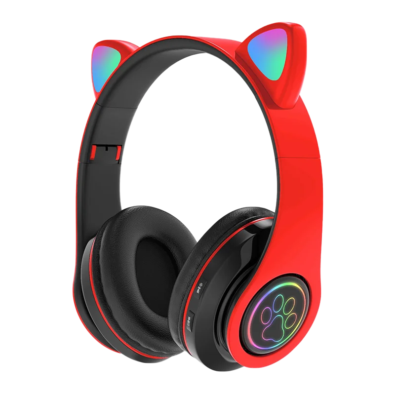 B39MFC  wholesale custom children care headphone cat ear led light stereo custom logo headphone high quality headset