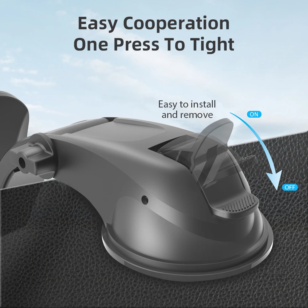 Universal 360 Degree Adjustable Windshield Mobile Holder Anti-shake Suction Cup Dashboard Cell Phone Mount Car Phone Holder