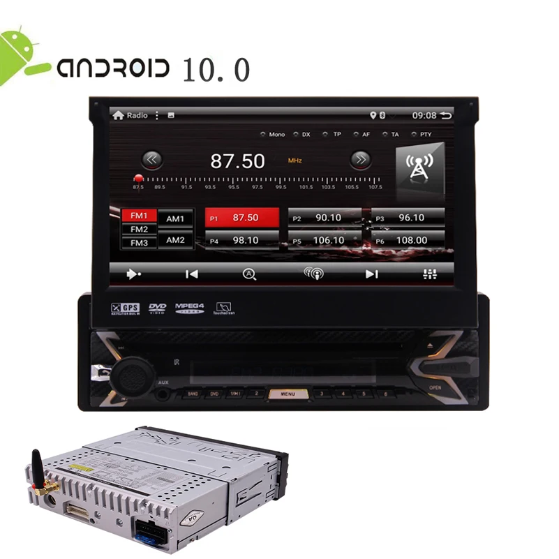  Android 10 0 Q один 1 гама 7 дюймов машинный DVD проигрыватель Стерео GPS навигации Bluetooth FM/AM радио Зеркало Ссылка 4G CAM-в связи с поддержкой USB SD карт