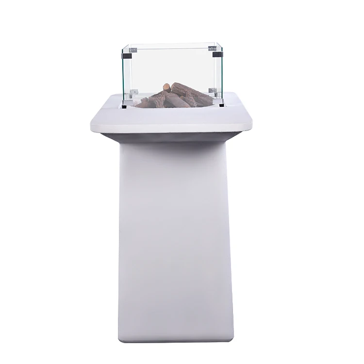 Outdoor propane fire pit dining table patio set