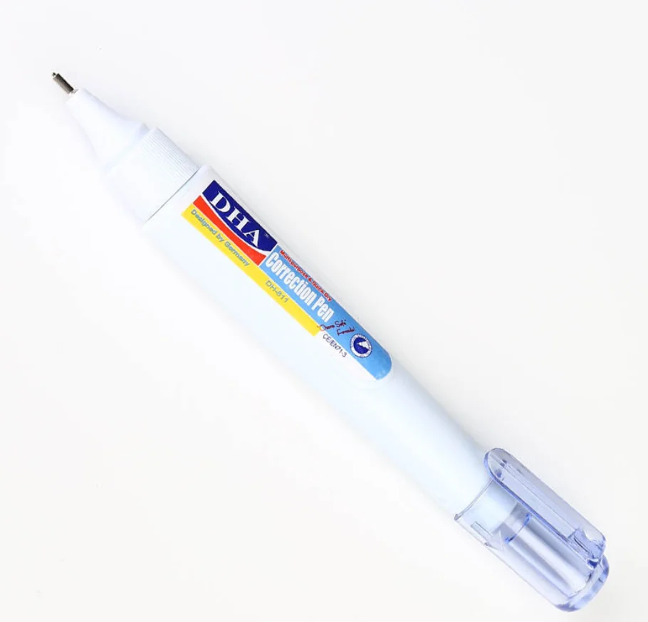 
Fair wholesale high quality white correction fluid pen for students 
