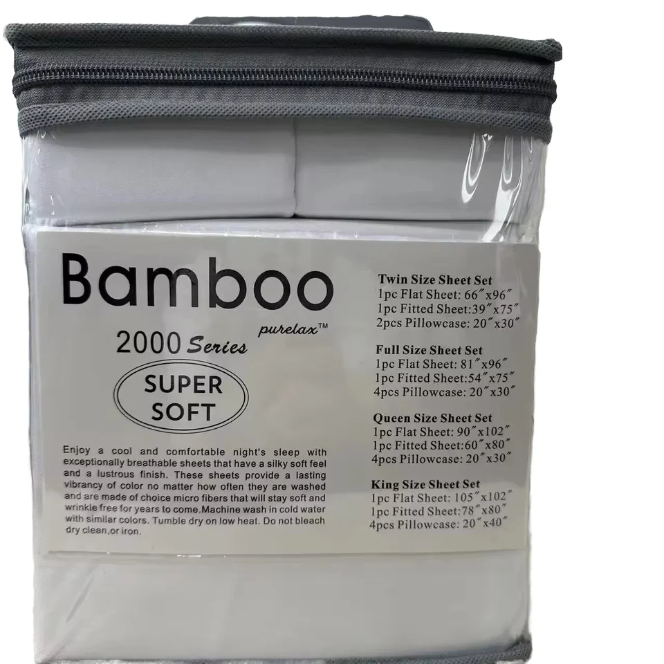 Wholesale King size bed sheets 80gsm brushed microfiber  white  bedding set 6pcs for bedroom hotel bed linen