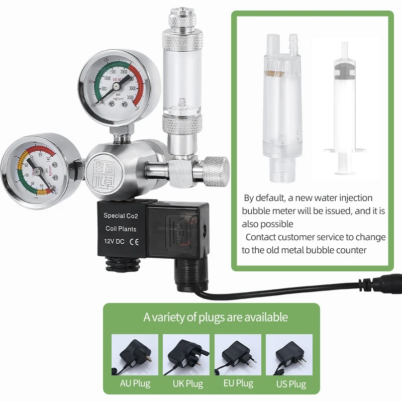 OEM co2 reducing valve aquarium grass tank pressure reducer electromagnetic large double table co2 regulators Aquarium
