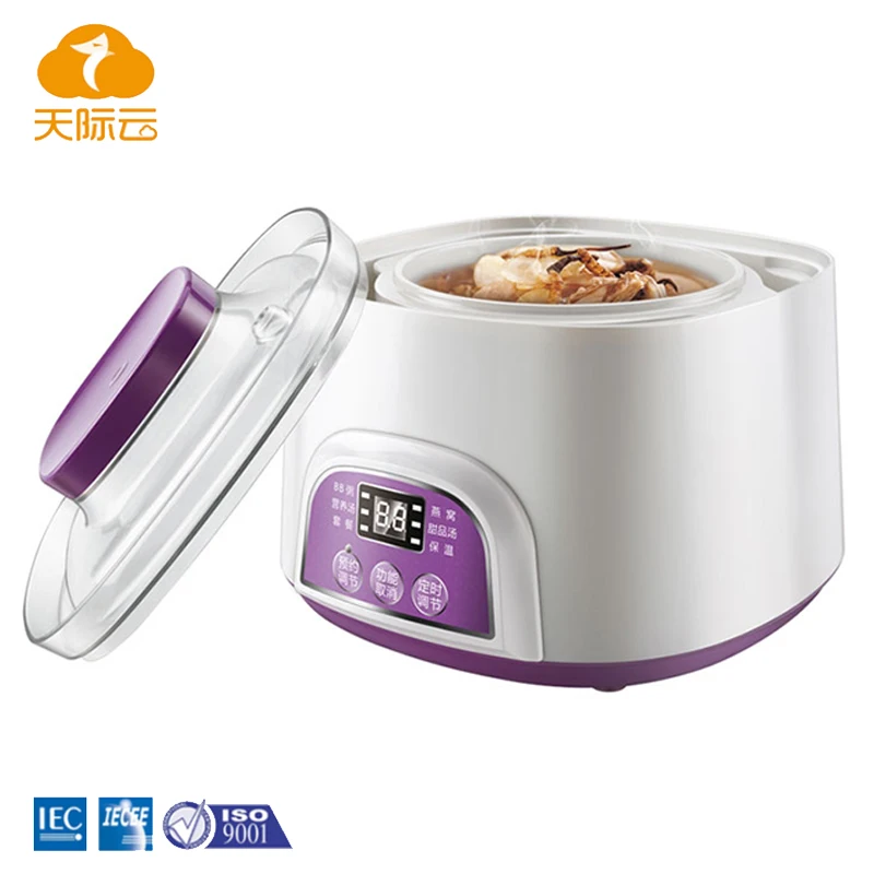 1.2L Electric Ceramic Inner Pot Slow Cooker Bird Nest Stew pot