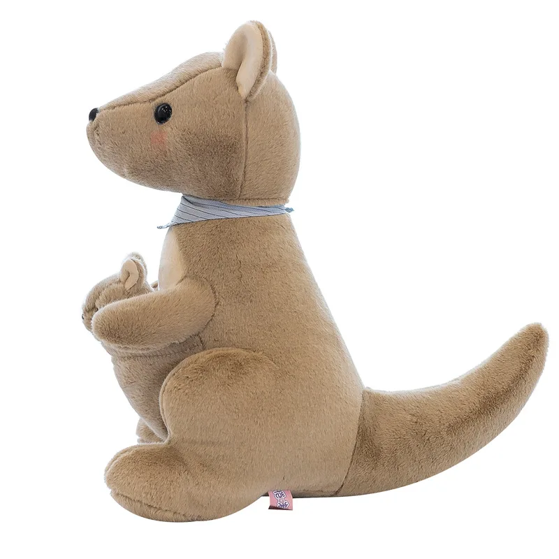 Soft Kids Gift Kangaroo Mommy and Babies Stuffed Animals Fluffy Kangaroo Plush Toys