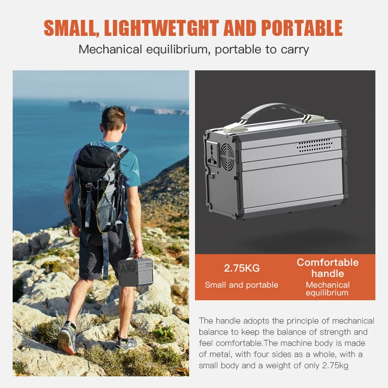 DC AC 300W solar generator optional 25Ah 75000mAh portable outdoor power station jump start