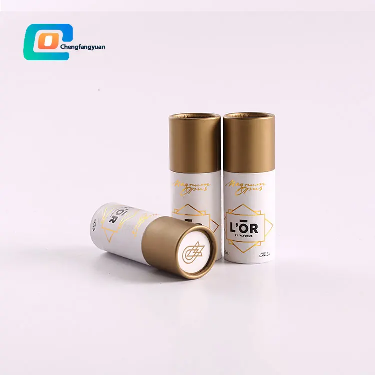 Custom paper cylinder cosmetics tube tin sure deodorant container can eco friendly circular box packaging lip gloss tube